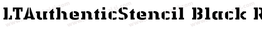 LTAuthenticStencil Black Regular字体转换